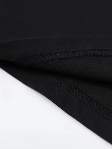 เสื้อยืดโอเวอร์ไซส์ผ้าฝ้ายถัก 100% พิมพ์โลโก้ตามสั่ง สไตล์ลำลอง ทรงปกติ แฟชั่นสตรีทแวร์ - Product Image 4