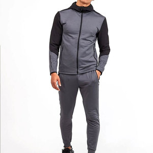 Full <b>Zip</b> Hoodie Jogger Tracksuits for Men Custom Logo Running Sportswear Sweat Suit Jogging Suit Custom Breathable Tracksuit - Product Image 1