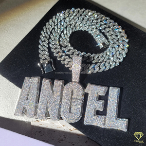 Custom <b>Silver</b> Gold Men Statement Bling Jewelry Bold Block Font "BIG <b>DADDY</b>" Pendant VVS Lab Grown Diamonds Urban Fashion for Hip - Product Image 6