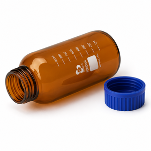 Botellas de Vidrio Ámbar de Boca Ancha de 250 ml, 500 ml y 1000 ml para Reactivos Químicos de Laboratorio y Uso Farmacéutico con Tapas de Rosca - Product Image 5