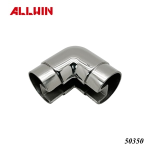 Modern Inline Slot Tube Cap <b>Rails</b> Glass Railing Handrail Stair Railing Stainless Steel 2 Way Tube Connector Deck <b>Wall</b> 12mm - Product Image 5