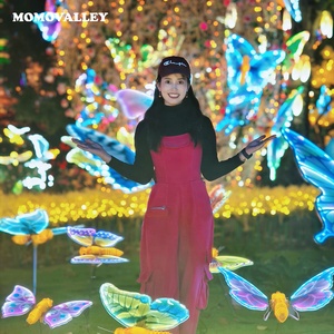 3D Fly azules deco boda voladores movimiento gigante para Navidad decoracion jardin hadas mariposa LED de flores - Product Image 5