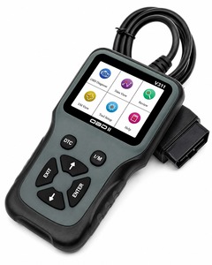 เครื่องสแกนวินิจฉัยรถยนต์ RG OBD2 พร้อมจอ LCD อ่านและลบโค้ด ABS สำหรับรถยนต์ปี 1996 ขึ้นไป รองรับแรงดันไฟฟ้า 12-24V เชื่อมต่อผ่าน USB สีดำ - Product Image 1