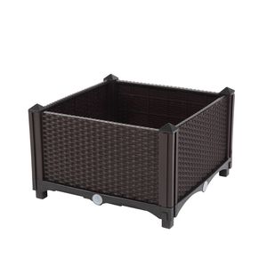 2 Pezzi di Contenitori per Piante da Giardino Componibili - Marrone - Product Image 6