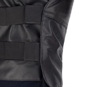 Gilet en cuir véritable sans manches élégant pour homme, gilet de motard respirant et antibactérien pour homme - Product Image 6