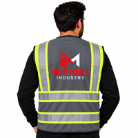Gilet de sécurité haute visibilité réfléchissant Iron Mark, unisexe, vêtements de travail en coton, certifié CE, avec poches et logo imprimé