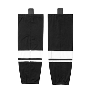 Black White Striped Knee High <b>Leg</b> <b>Warmers</b> Breathable Spandex Polyester Basketball Sports Socks Adult Regular Style Summer - Product Image 1