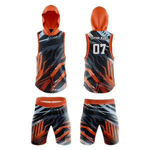 Ensemble de maillots de basket-ball personnalisés en sublimation, maillot réversible, veste à manches longues, shorts, kit sportif d'équipe - Product Image 4