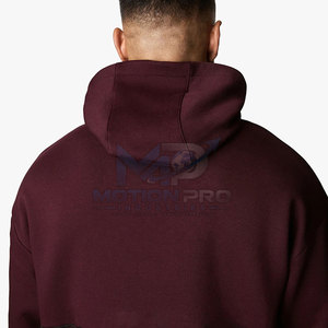 เสื้อฮู้ดดี้โอเวอร์ไซส์ ผ้าฝ้าย 100% เป็นมิตรกับสิ่งแวดล้อม ระบายอากาศได้ดี สำหรับผู้ชาย แฟชั่นสตรีทฤดูหนาว เสื้อสวมหัว มีกระเป๋า แขนเสื้อแบบริบ - Product Image 4
