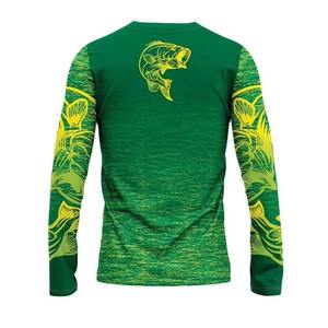 Rashguard unisexe à manches longues blanc imprimé poissons, séchage rapide, respirant, coton/polyester écologique, protection solaire UPF 50+, 220g - Product Image 2