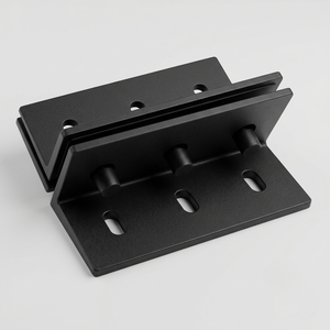 Support d'angle pliable en acier noir industriel à 45 degrés avec revêtement en poudre pour pergola, abri de voiture, auvent - Product Image 4