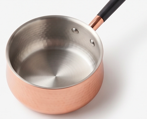 Rose Gold Copper Utensils Metal Sauce <b>Pan</b> With Attach Aluminium <b>Handle</b> And Lid For Kitchenware Hotel Restaurant - Product Image 4