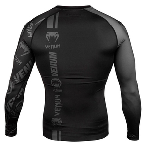 T-shirt de compression à manches longues pour homme, imprimé sur mesure, noir, léger, séchage rapide, extensible dans quatre directions, coupe ajustée, performance, entraînement - Product Image 2