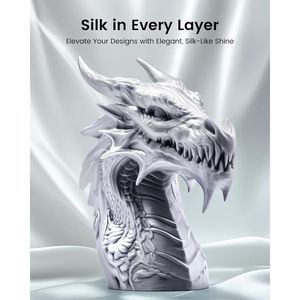 Chrome Gloss Finish Smooth Silk Texture 1.75mm <b>PLA</b> Filament 1kg Upgraded Formula for Stable 3D Printer Printing - Product Image 2