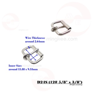 MING KEE METAL 15mm collier de chien utiliser sac à main en cuir sac métal carré rectangulaire boucles ardillon fil fer rouleau rouleau boucle - Product Image 2