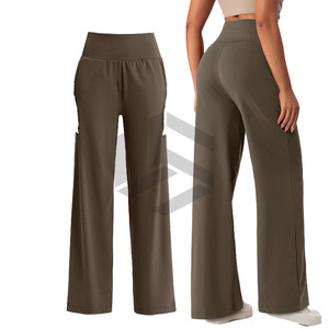 Pantalones de Yoga de Nylon para Mujer, Cintura Alta, Degradado, con Logotipo Personalizado, Cómodos, Casuales, con Cordón Ajustable - Product Image 4