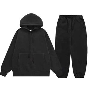 Chándales de invierno para hombre más vendidos, conjunto de Sudadera con capucha de lana de algodón 100% de alta calidad, sudadera con logotipo personalizado, ropa deportiva personalizada - Product Image 2