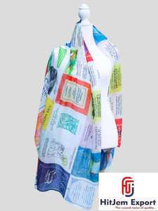 Fabricante de Bufandas Largas Personalizadas de Primera Calidad, Chal de Moda con Sensación de Seda, Envoltura para la Cabeza, Marca Privada OEM ODM, Fábrica Textil en India - Product Image 3