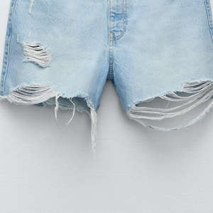 กางเกงยีนส์ขาสั้นเอวต่ำสำหรับผู้หญิง สวมใส่สบาย ระบายอากาศได้ดี สไตล์ Y2K มีกระเป๋าหลายช่อง  รับสั่งทำตามแบบ สำหรับสาวๆ  มีจำหน่ายแล้ว - Product Image 6