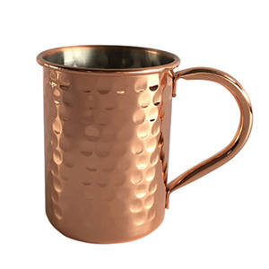 Tazas Moscow Mule de Cobre Martillado de 16oz, con Revestimiento de Acero Inoxidable, Taza de Cerveza Metálica, Taza de Café Color Oro Rosa, Vajilla para Bebidas y Cócteles de Grado Alimenticio - Product Image 1
