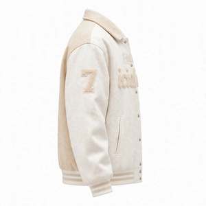 New Arrival <b>Men</b> Baseball <b>Jacket</b> Letter Embroidery Stand Collar Riding Coat Couples Style Leather <b>Jacket</b> Anti Stab <b>Thin</b> Polyester - Product Image 4