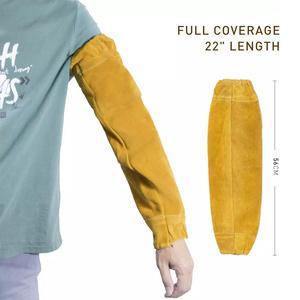 JNM SAFETY - Mangas Protectoras de Soldadura Resistentes al Fuego, de Piel de Vacuno, Protección Europea para Brazos, Unisex, Seguridad Industrial, Uso Pesado - Product Image 2