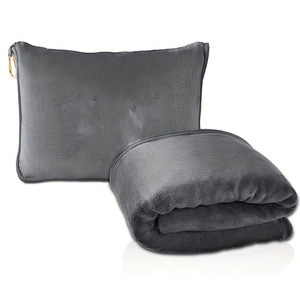Dual-use Pillow Travel <b>Blanket</b> with Armrest Office Sofa Nap Pillow Portable Travel <b>Blanket</b> with Hook Throw <b>Blanket</b> - Product Image 3