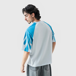 เสื้อยืดคอกลมแขนราแกลนทรงหลวมสำหรับผู้ชาย ผลิตตามสั่ง OEM ผ้าฝ้าย 100% พิมพ์ลายสกรีน เนื้อผ้าเจอร์ซีย์น้ำหนักเบา - Product Image 2