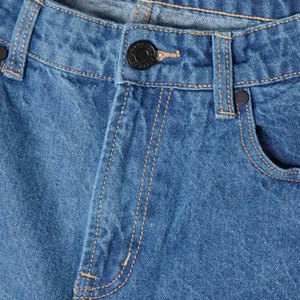 Men's High Waist Straight Leg Stonewashed Denim Jeans Casual Cotton Pants Breathable Midweight Canvas Fit <b>White</b> Sneakers Style - Product Image 6