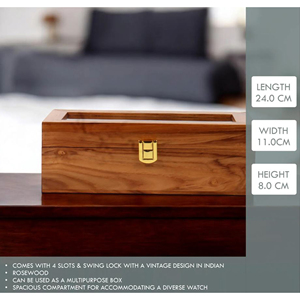 Caja Organizadora de Relojes de Madera con Ventana de Vidrio, Estuche de Madera para Guardar 12 Relojes de AYAANS - Product Image 2