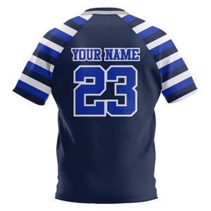 Jersey de rugby transpirable para deportes al aire libre para hombres y mujeres, camiseta de rugby a rayas con impresión por sublimación digital personalizada, uniforme de fútbol de rugby - Product Image 2