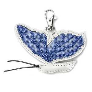 ead Embroidery kit on artificial leather 3D "<b>Bag</b> <b>Charm</b> Butterfly - Product Image 2