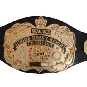 Ceinture de champion de la catégorie poids lourd junior WWE, design plaqué or, sangle noire, ceinture de championnat de lutte de collection - Product Image 2