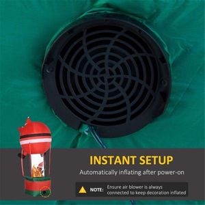 Pupazzo di Neve Gonfiabile Natalizio per Decorazioni Esterne Festive per Casa o Giardino - Product Image 6