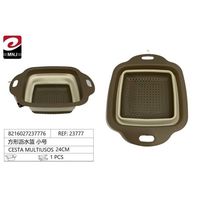 Cesta Escurridora Plegable Cuadrada Moderna MNJ de 24CM, Plástico PP, Multiusos, para Platos y Tazones, Fabricada en China