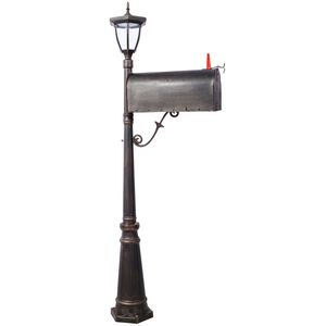Stratford Heavy Duty Modern Decorative <b>Mailbox</b>/Post Light Combination Kit Fluted Base Durable and Stylish Post for Outdoor Use - Product Image 4