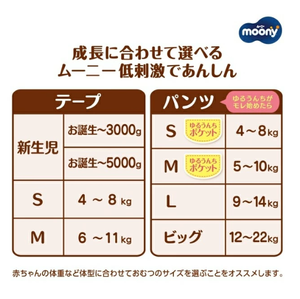 Meilleures couches pour bébé Moony Natural fabriquées au Japon, taille M, 46 pièces × 4 paquets – Qualité supérieure, toucher ultra doux, vente en gros - Product Image 6