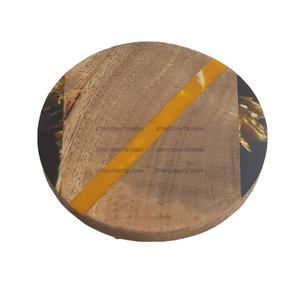 Sous-verres modernes de bonne qualité en bois et résine époxy River Best Office & Home Mat & Pad de SCI - Product Image 1