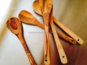 Cucharas de cubiertos de madera únicas ecológicas para bodas Cuchara de servicio artística y espátula para hoteles - Product Image 6