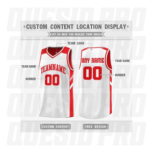 Maillots de basket personnalisés par sublimation, haute qualité, séchage rapide, uniformes de basket pour jeunes, logo d'équipe, maillot de basket - Product Image 3