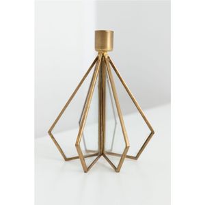 Luxury Gold Metal Frame Glass Candle Holder Star Shape Taper <b>Candlestick</b> For Wedding Table Decoration Hotel Home Ornament Stand - Product Image 1