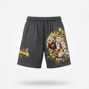 Venta Directa de Fábrica, Pantalones Cortos Deportivos Transpirables de Lona para Hombre, Estilo Casual Americano de Verano, Pantalones Cortos de Baloncesto y Fútbol, 100% Poliéster - Product Image 3