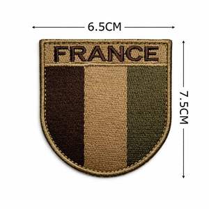 Custom French National <b>Flag</b> Embroidered Patch Lace PVC 3D Hook Loop for Sewing Clothing European National <b>Flags</b> Collection - Product Image 3