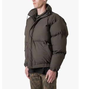 High Quality Wholesale Custom Logo Men's Puffer Jacket Casual Long Sleeve <b>Winter</b> <b>Coat</b> with Stand Collar Hood <b>Waterproof</b> for Men - Product Image 2