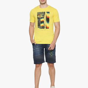 เสื้อยืดคอกลมแขนสั้นพิมพ์ลายสำหรับผู้ชาย ทรงปกติ ผ้าถัก ระบายอากาศได้ดี สวมใส่สบาย ผ้าฝ้ายแท้ 100% แห้งเร็ว - Product Image 3
