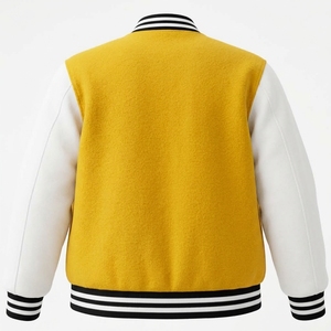Men's Varsity Baseball <b>Jacket</b>-Direct Factory Supply Comfortable <b>Fleece</b> <b>Lined</b> Quick Dry Breathable & Eco-Friendly - Product Image 4