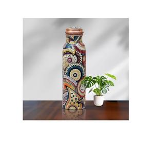 Botella de agua 100% de cobre puro de 34 oz, recipiente ayurvédico extra grande de cobre puro para beber, beba más agua, botella de 1 litro. - Product Image 3