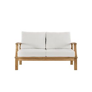 Peno Outdoor Teak Wood Garden <b>Sofa</b> Wooden Patio Couch <b>Waterproof</b> Cushioned Seat Modern Outdoor Furniture - Product Image 4
