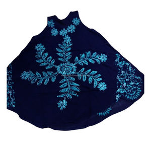 Robe tunique rouge de plage pour femmes Robe à manches courtes imprimée de parapluie pour femmes de luxe Robe de plage pour femmes d'été - Product Image 3