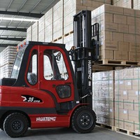 Chariot élévateur électrique à mât haut 3 tonnes 3,5 tonnes avec hauteur de levage de 6 m et cabine complète pour le chargement de conteneurs